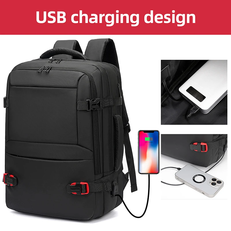 الرجال تسلق على ظهره المشي لمسافات طويلة التخييم حقيبة الظهر الترفيه USB الأعمال حقيبة سعة كبيرة السفر Daypack حقيبة كتف