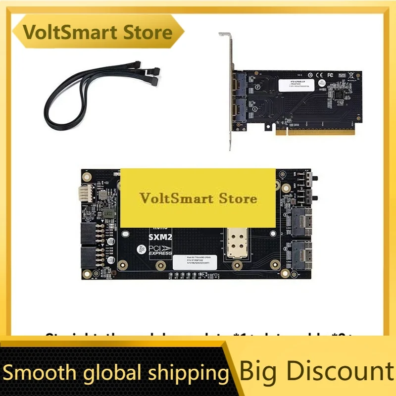 VoltSSlimsas To Sxm2 Adapter Sxm2 Single-slot X16 Straight-through Baseboard 8654 Interface For V100 External Graphics Card