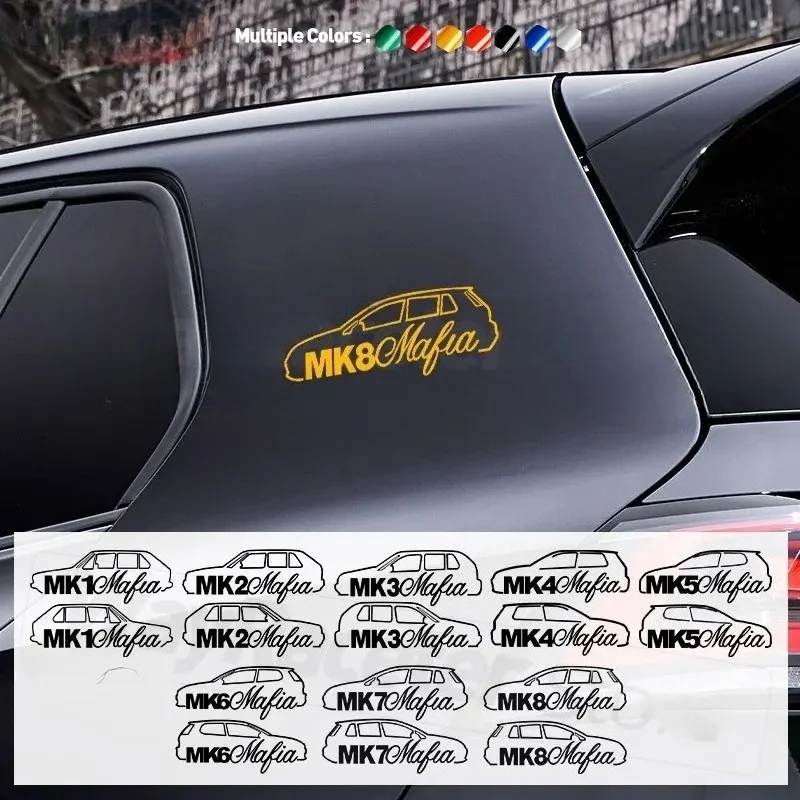 2 Pcs/Set Car Window Sticker Car Vinyl Decal For Volkswagen Golf 8 MK8 7 MK7 6 MK6 5 MK5 4 MK4 3 MK3 2 MK2 1 MK1 Accessories