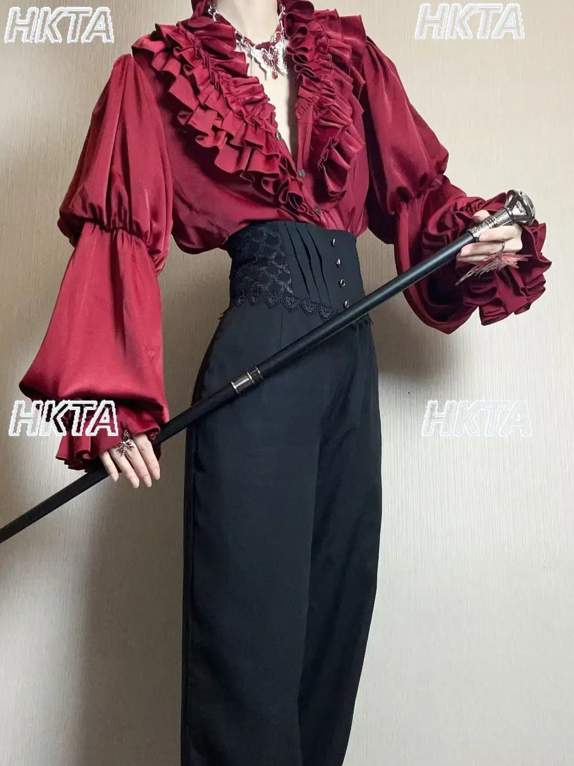 Lolita Pants Women Couple Punk Dark Gothic Y2k Shorts High Waist Pockets Black Long Trousers Spring Summer Casual Pants Shorts