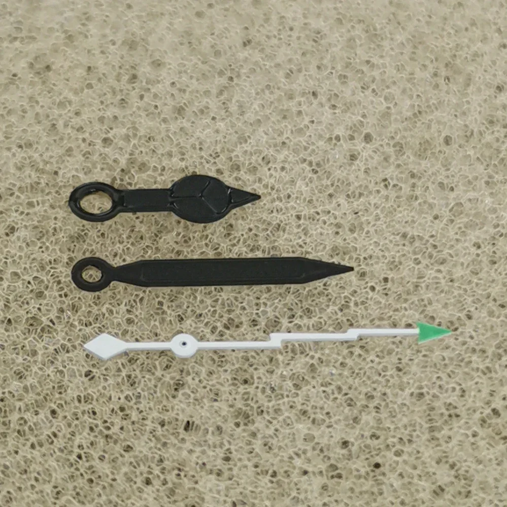 Black Watch Hands With lightning seconds Watch Accessories Green Luminous Lightning Second Hands for NH35 NH36 4R 7S Movement