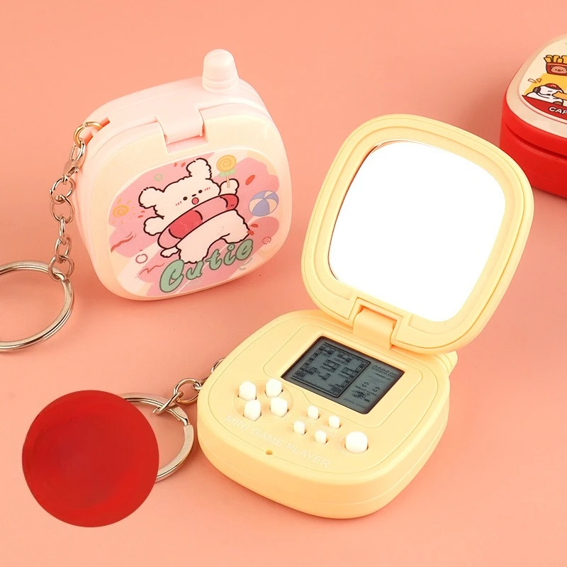 Mini porte-clés de jeu Tetris de poche, accessoire rétro, breloque pour téléphone portable, jouet électronique, petit cadeau
