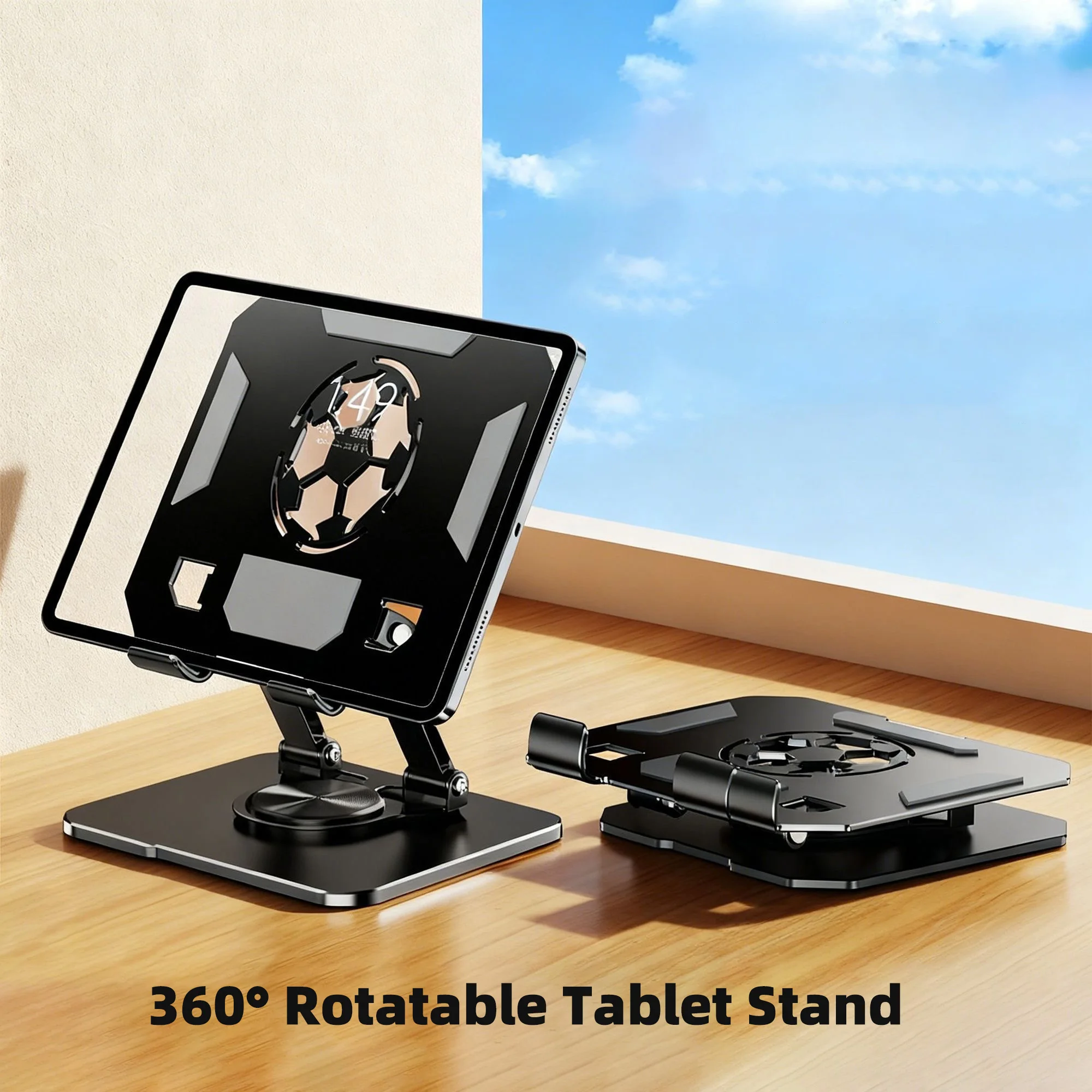 

360° Rotatable Tablet Stand Adjustable Foldable Desktop Holder Compatible For 4.7-12 Inch Ipad Pro/Air/Min Laptop Tablet