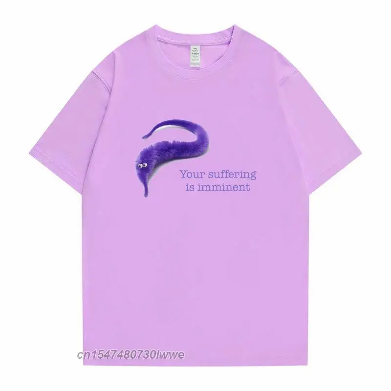 Worm On A String T-Shirt Your Suffering Is Imminent T Shirts Cotton Tshirt Men Women Funny Harajuku Tees Short Sleeve