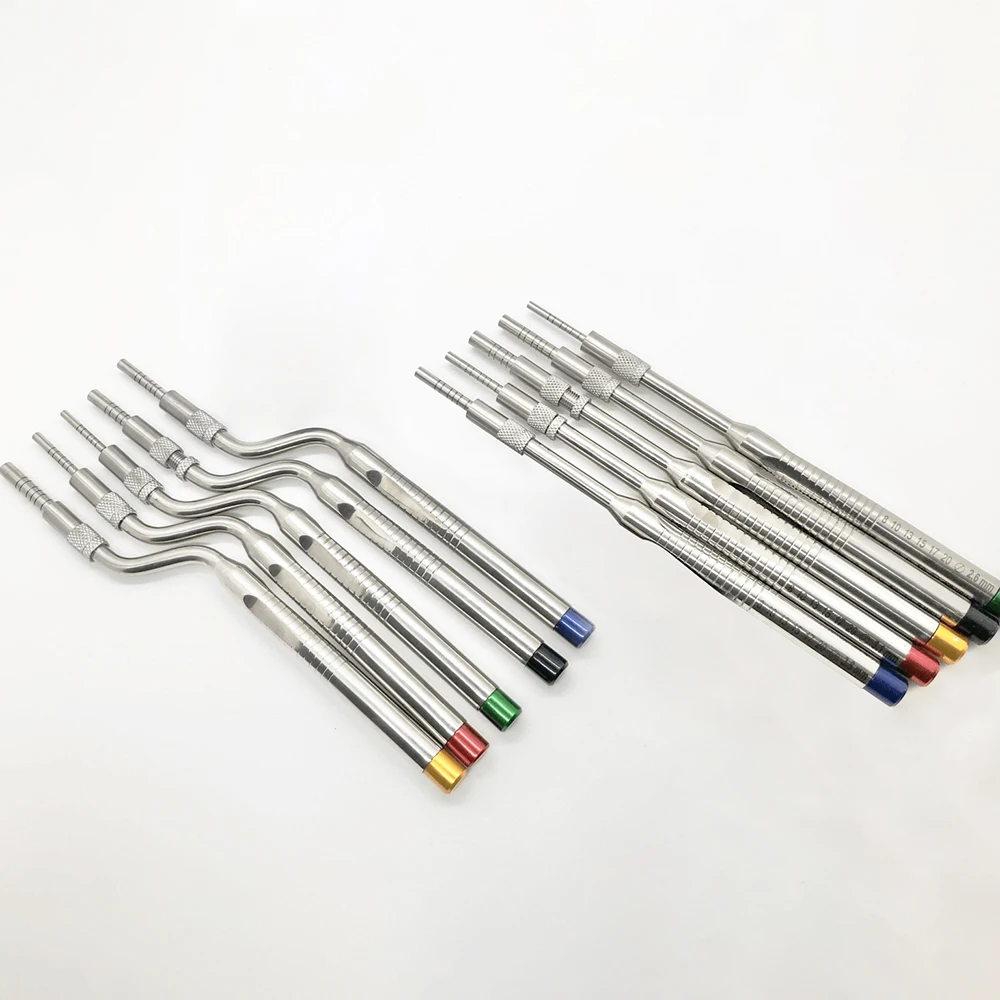 10Pcs Set Dental Implant Maxillary Sinus Lifting Tools Concave Tips Oral Mandibular Sinus Elevator Bone Extruder