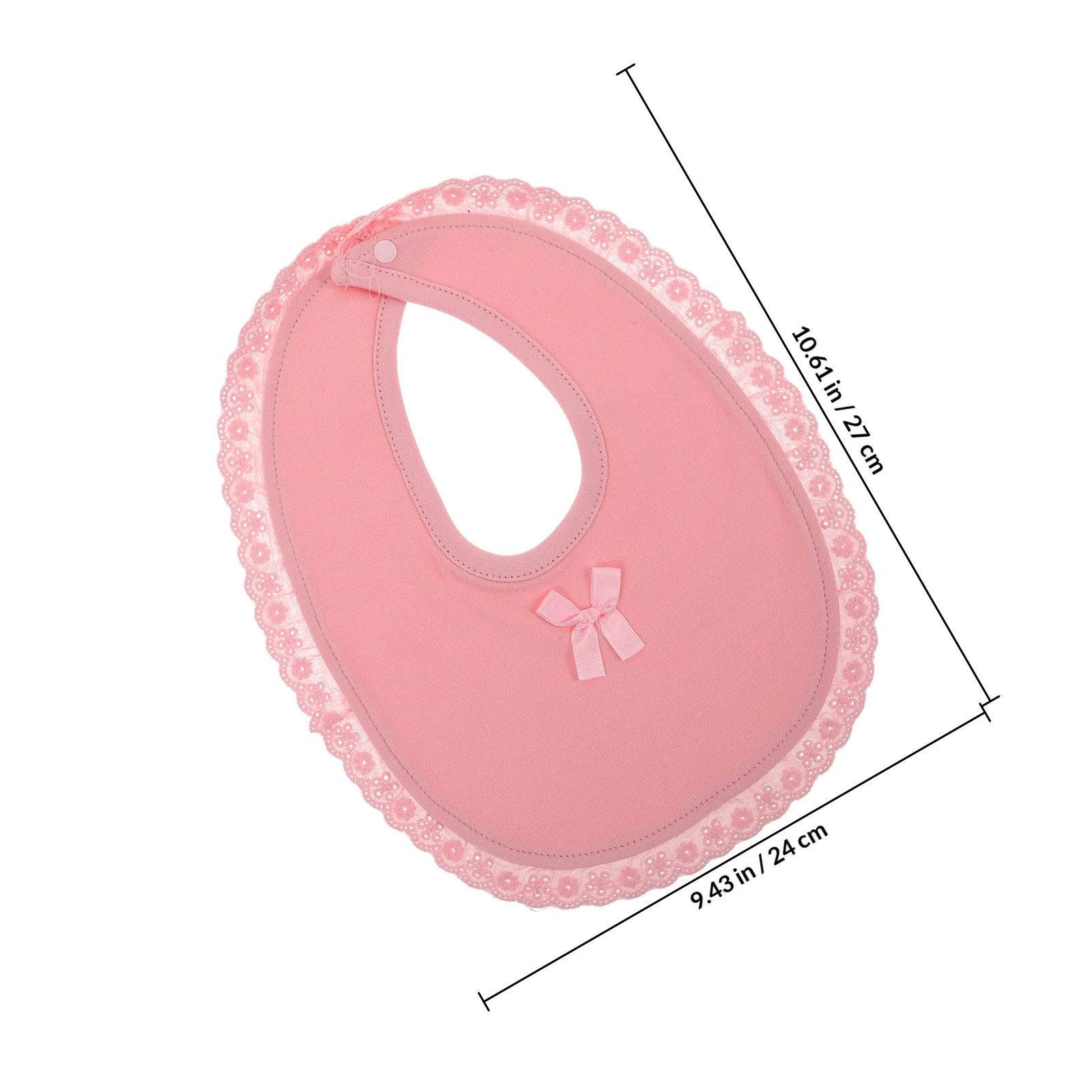 3 baberos para bebé con ribete de encaje, de algodón suave, muselina, para bebés, para la dentición, impermeables, absorbentes, fáciles de limpiar