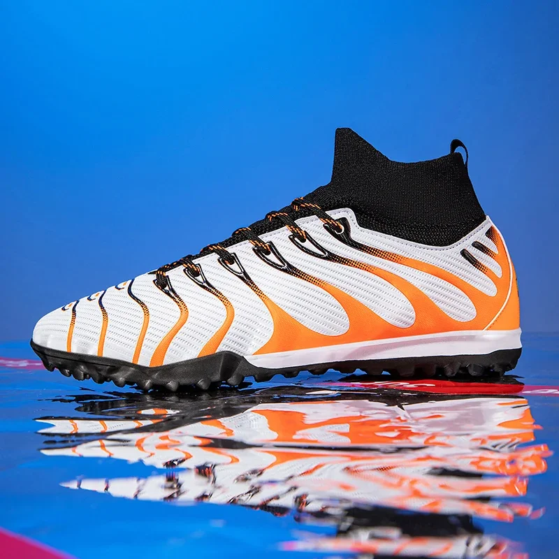 Männer Fußball Schuhe Sport FG/TF Outdoor Fußball Stiefel Training Jungen Spiel Rutschfeste Lange Spikes Stollen Indoor Futsal komfortable – Detail 5
