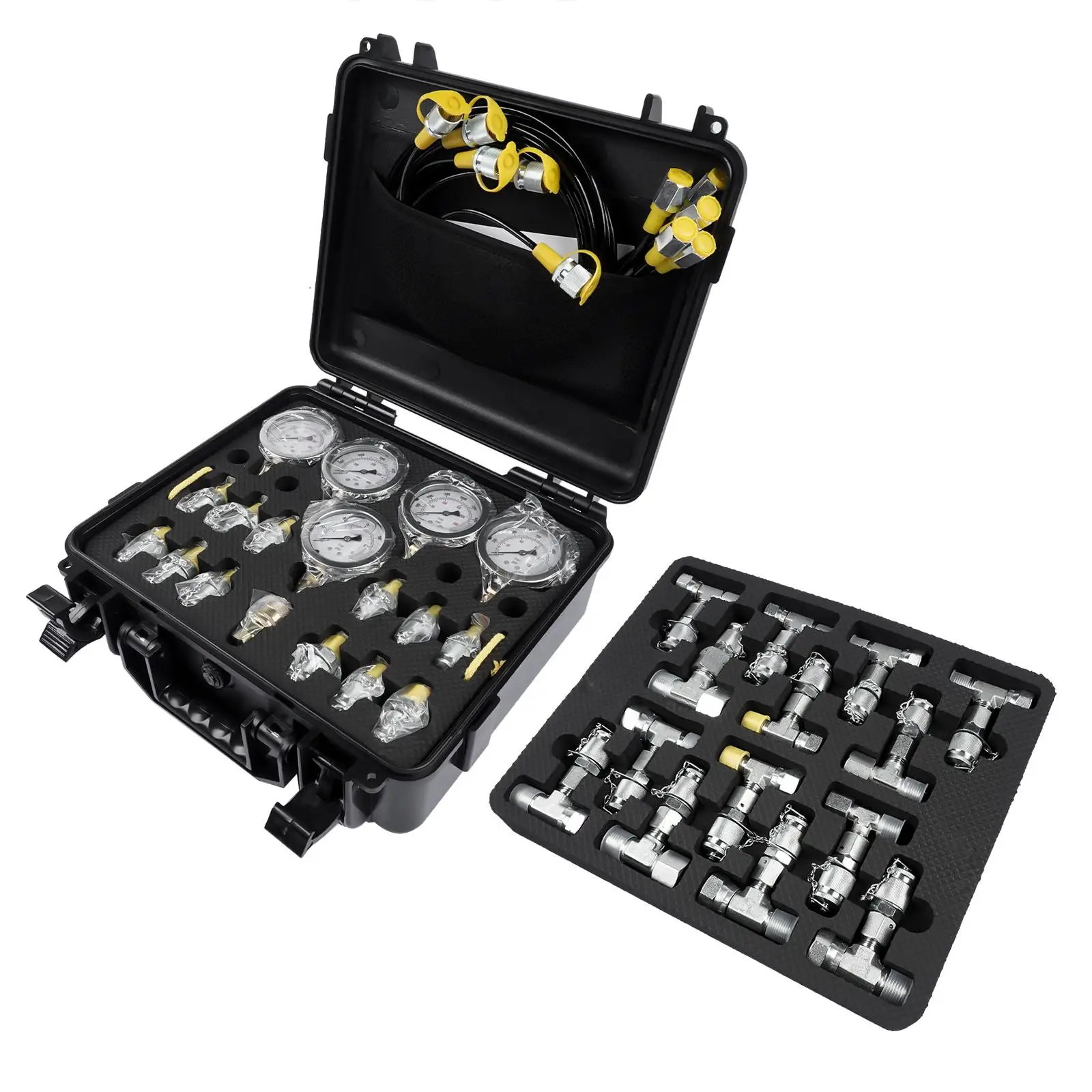 AP03 طقم اختبار الضغط الهيدروليكي، طقم اختبار الضغط الهيدروليكي للحفارة 10/100/250/400/600bar 150/1500/4000/6000/9000PSI