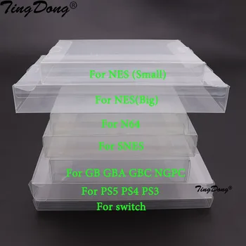10PCS Helder Transparant Game Cartridge Box Case CIB Games Plastic PET Protector voor N64 NES SNES voor GB GBA GBC NGPC Schakelaar PS5