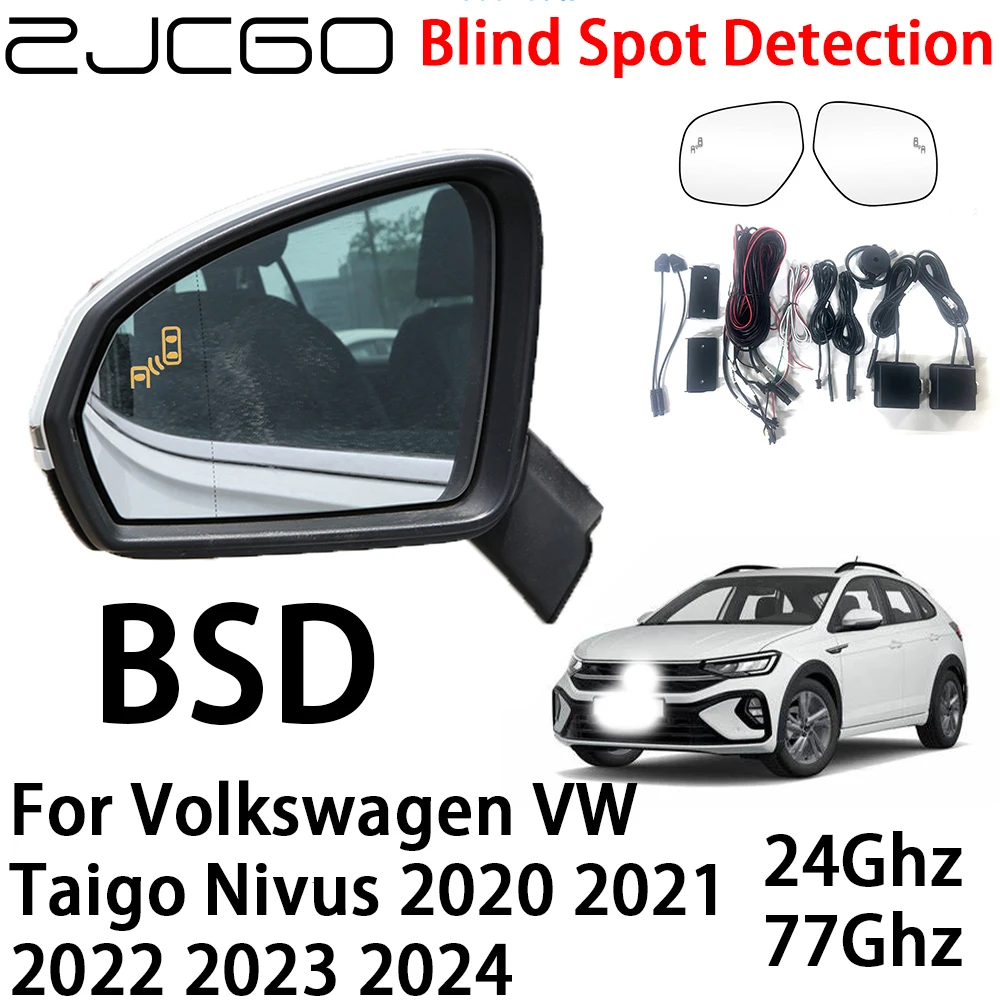 Sistema di avviso Radar ZJCGO BSD rilevamento punto cieco avviso di guida di sicurezza per Volkswagen VW Taigo Nivus 2020 2021 2022 2023 2024