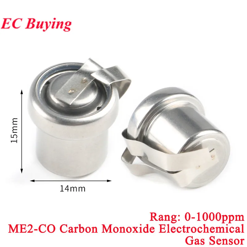 2Pcs/1pc ME2-CO Carbon Monoxide Sensor Module Gas Sensor For Co Concentration Detector Smoke Alarm Probe Sensor ME2 CO 14x14mm