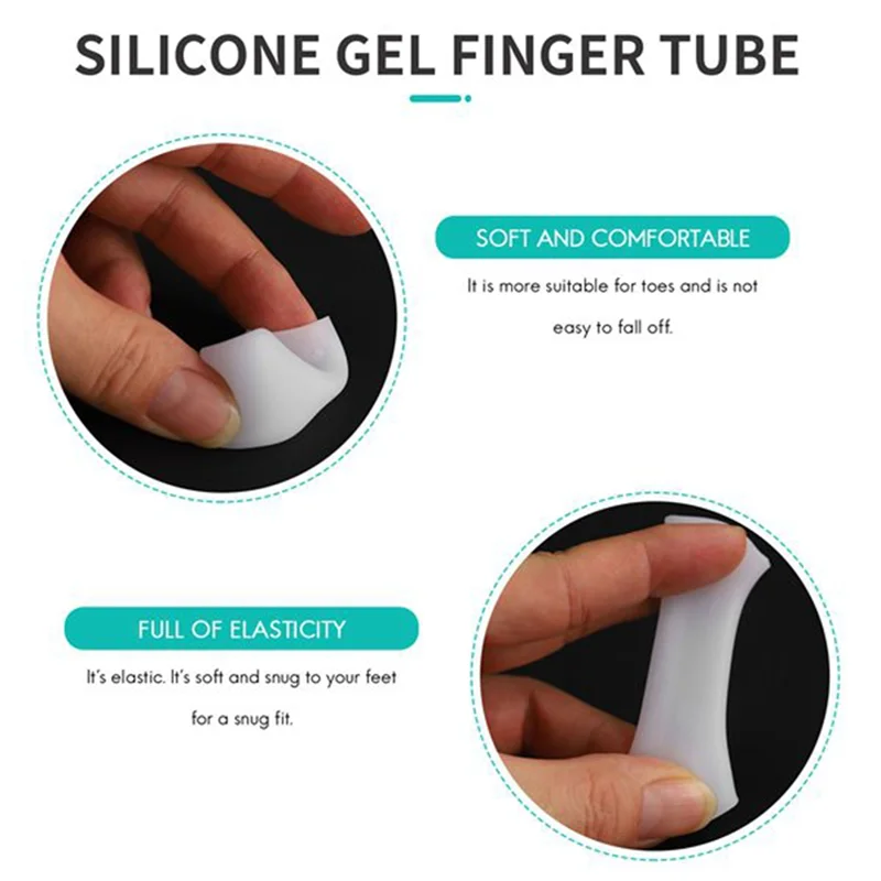 AD-Toe Finger Protector Voetverzorging Gereedschap Silicone Gel Finger Tube Finger Protection Beschermhoes Toe Cover