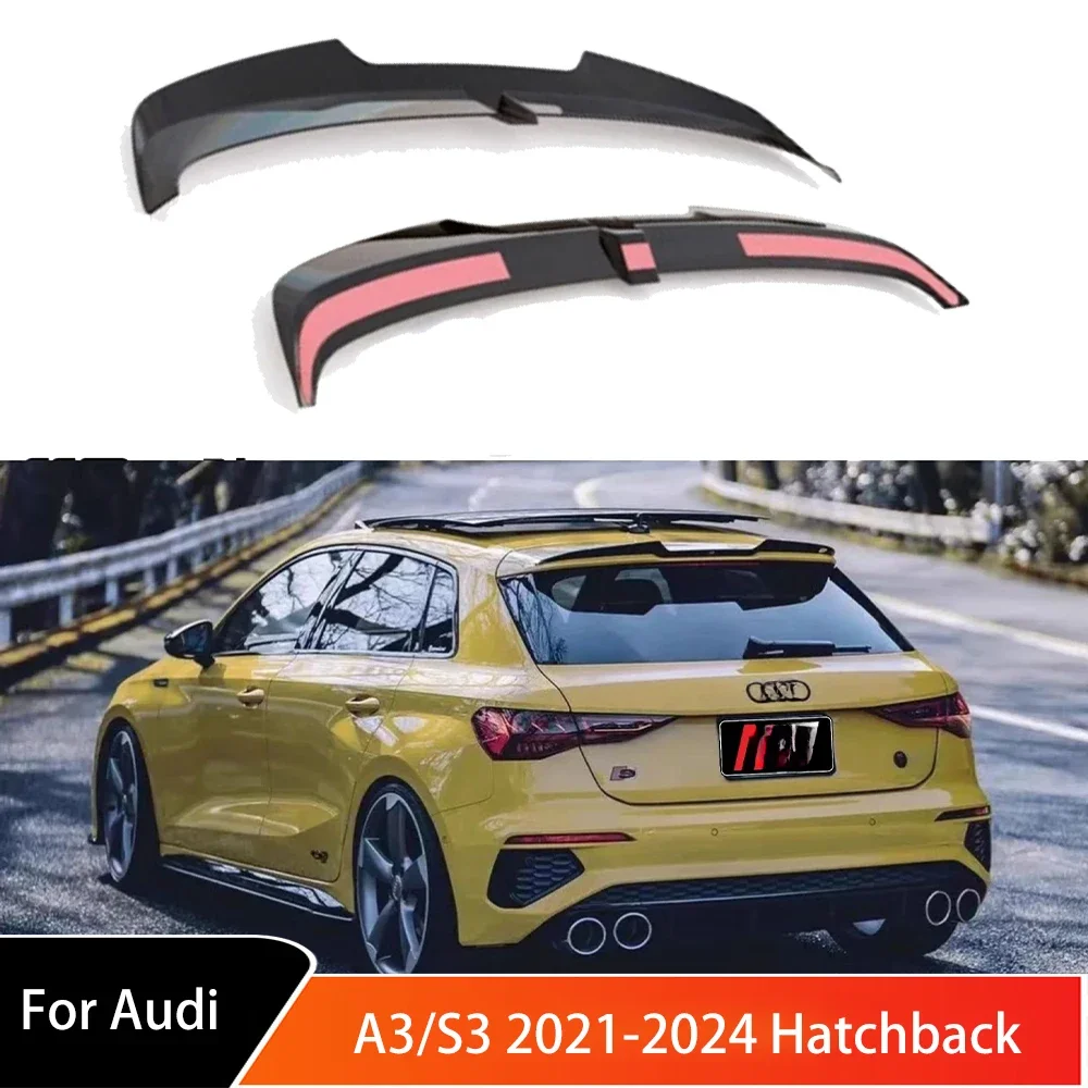 

For Audi A3/S3 2021-2024 Hatchback Tail Wing Modification RS Blade Trunk fixed wing Spoiler diffuser Auto Parts