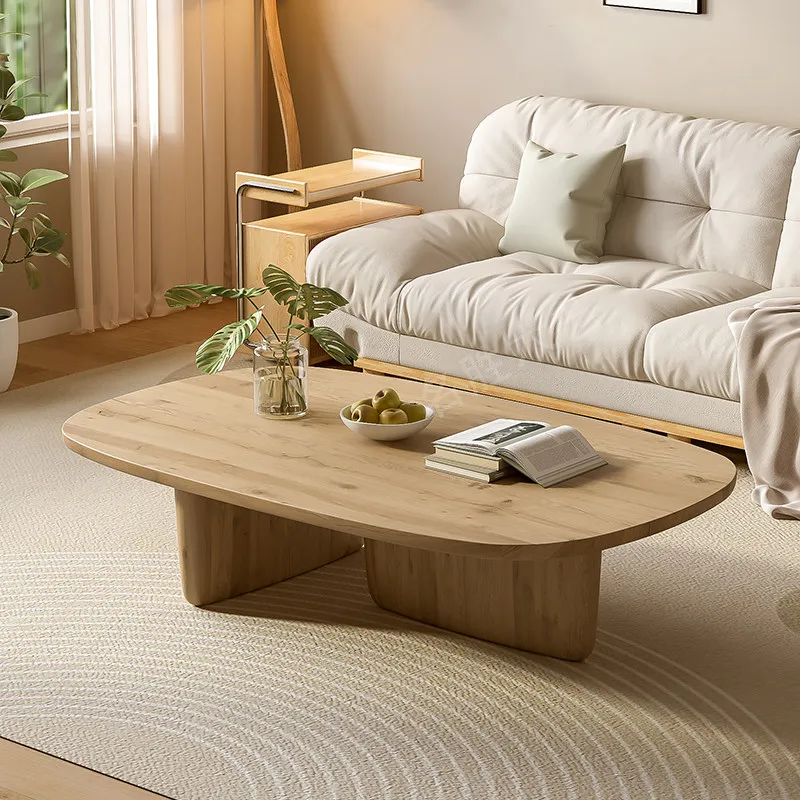 

PYJ wabi-sabi wind living room table minimalist personality designer modern simple solid wood coffee table