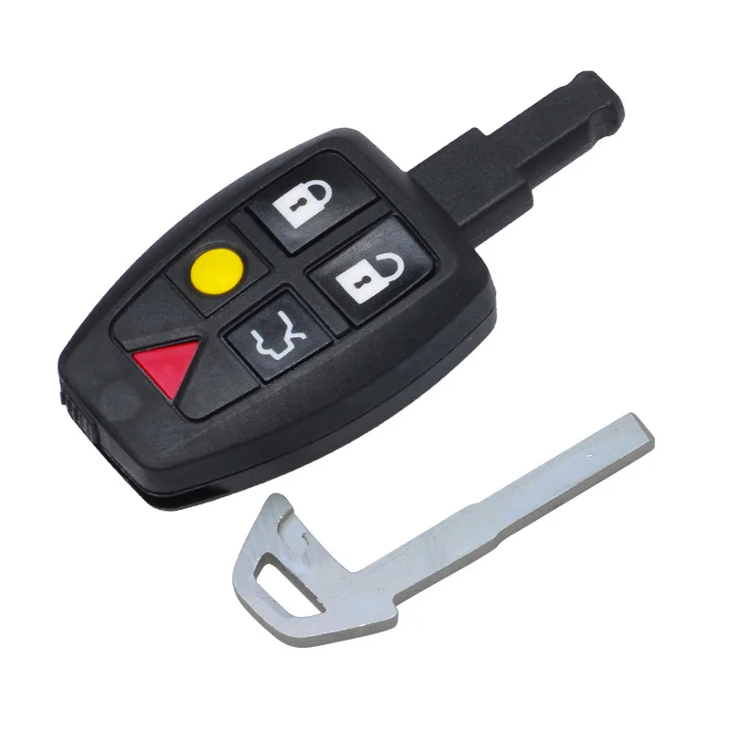 KEYECU for Volvo C30 S40 V50 C70 FCC ID: LTQV0315TX, LTQVO315TX, PN: 30772198 Replacement Remote Control Car Key Shell Case Fob