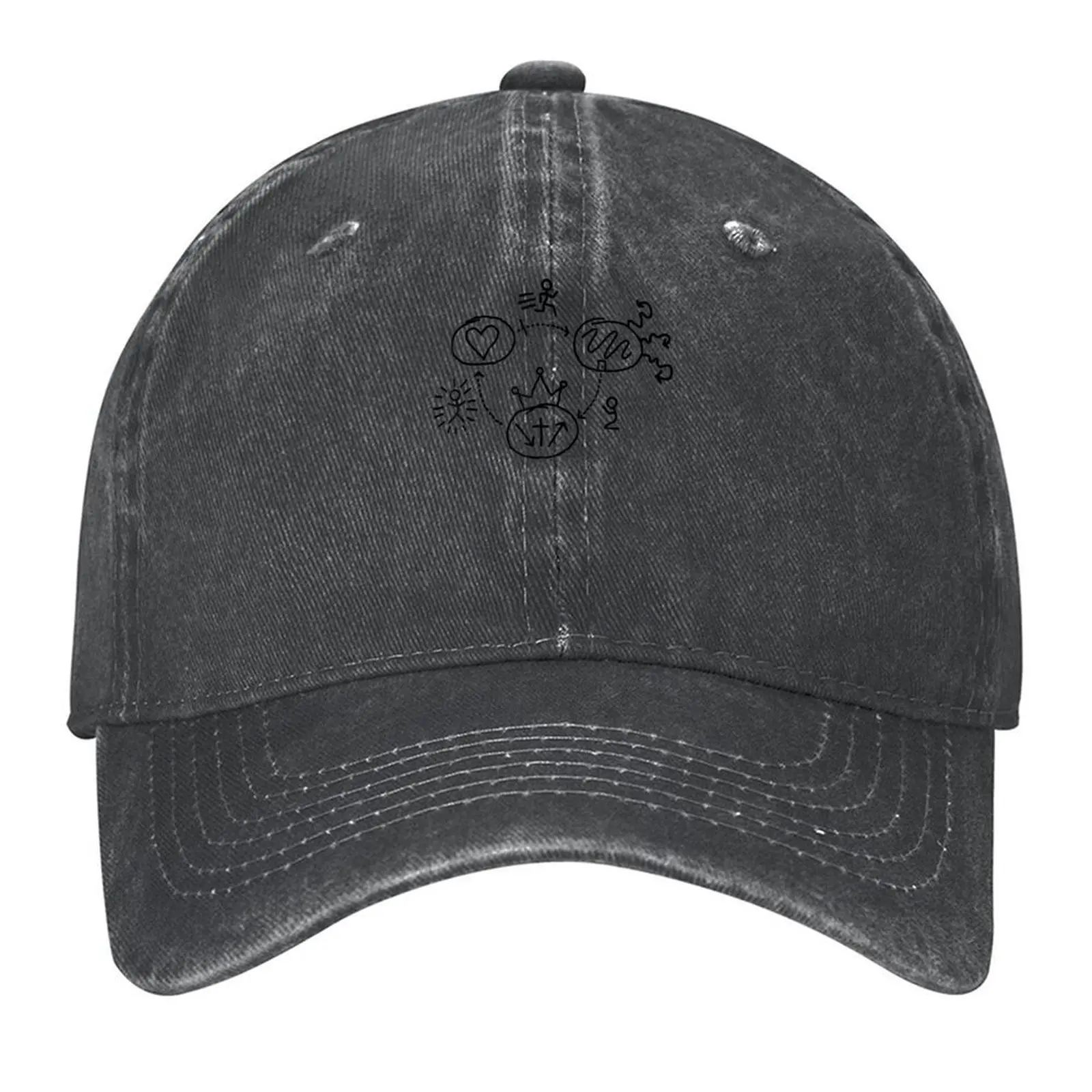 

3-Circles - Black Ink T-Shirt Baseball Cap designer cap fishing caps man Gentleman Hat dad hat Hats For Men Women's