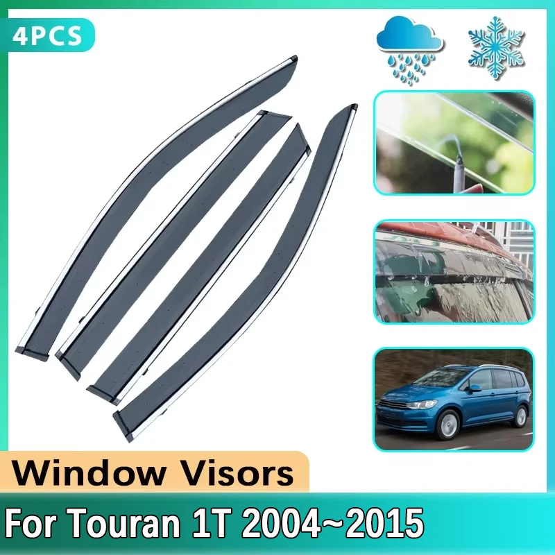 Windshield For Volkswagen VW Touran 1T 2004~2015 Car Windows Visor Rain Sun Guard Smoke Cover Deflector Auto Sticker Accessories