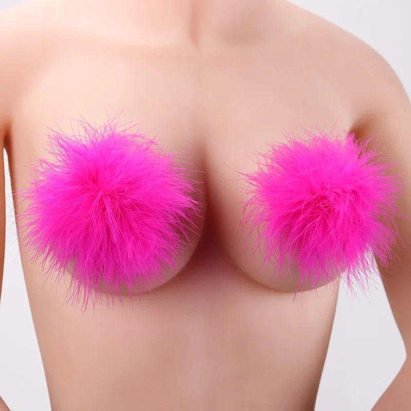 

Sexy Feather Underwear Breast Bra Nipple Cover Patch Round Invisible Silicone Breast Sticker Clothing Prop Chest Sticker