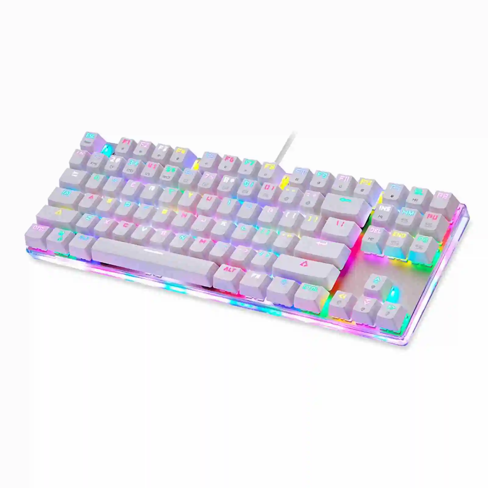 

Gaming Keyboard RGB Backlight Wired 87 Keys Mechanical Game Keyboard Red Blue Switch For PC Computer Laptop