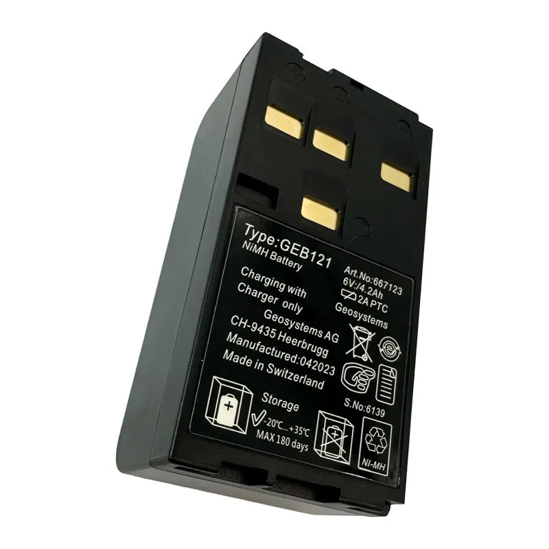 GEB121 Battery With 6V 4200mAh Capacity For SWISS TC302/402/402R/700/802 And TPS300/400/700/800/1100 Total Station Surveying