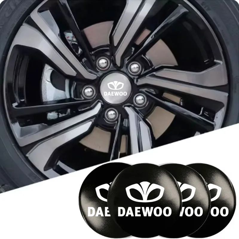 Automobile hub sticker with automobile log For Daewoo Kalos Lanos Nexia Matiz Nubira Espero Gentra T250 Aveo Damas LABO Accessor