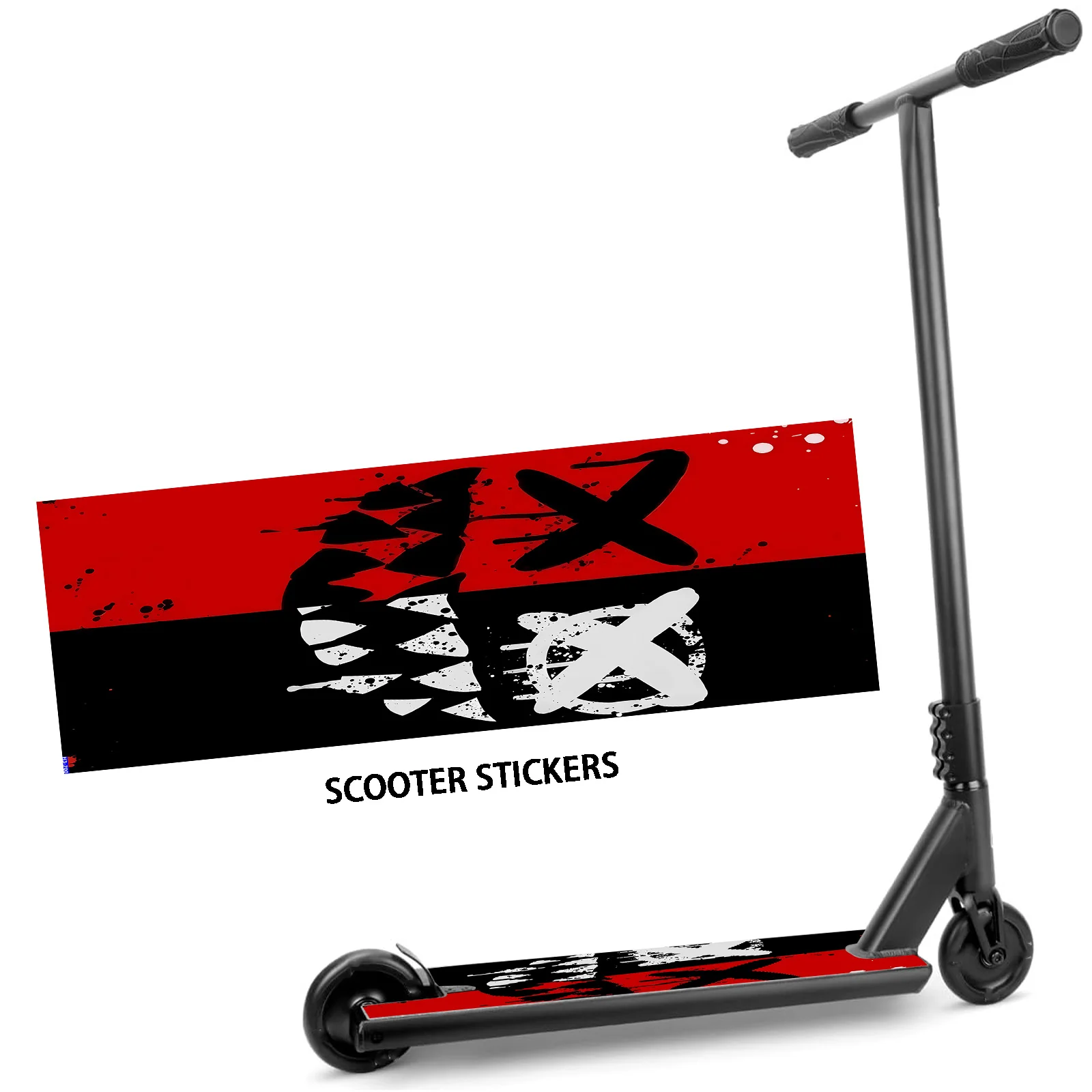 

Наклейка на самокат Tide Cool с красным и черным граффити, крутая креативная наклейка на корпус, декоративная наклейка на самокат, наклейка из ПВХ