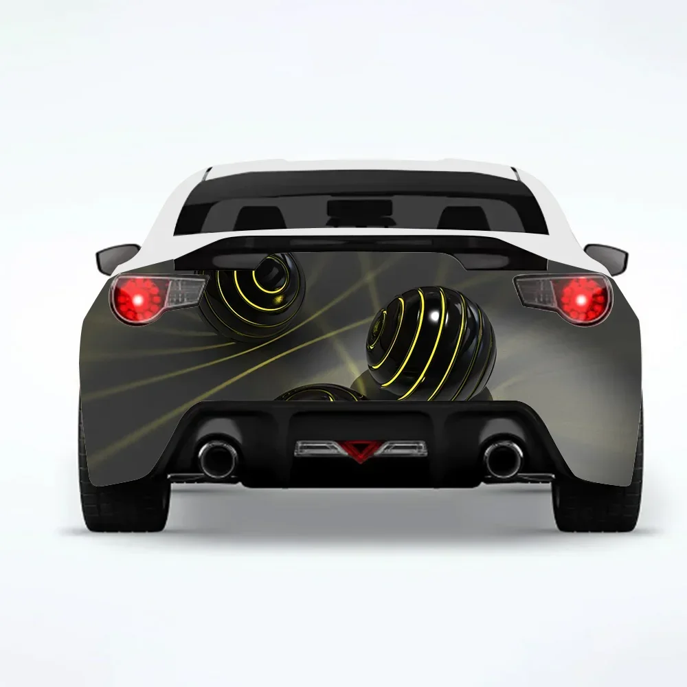 

Abstract - Sphere Car Rear Wrap Car Stickers vehicle Decal Creative Sticker Car-Body Appearance Modification Decor Stickers