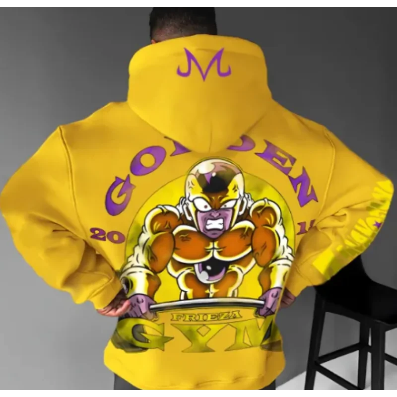 2025 Nuovo maglione con cappuccio Dragon Ball Tendenza moda Casual Street College Style Maglione con cappuccio a maniche lunghe Y2K Harajuku Unisex