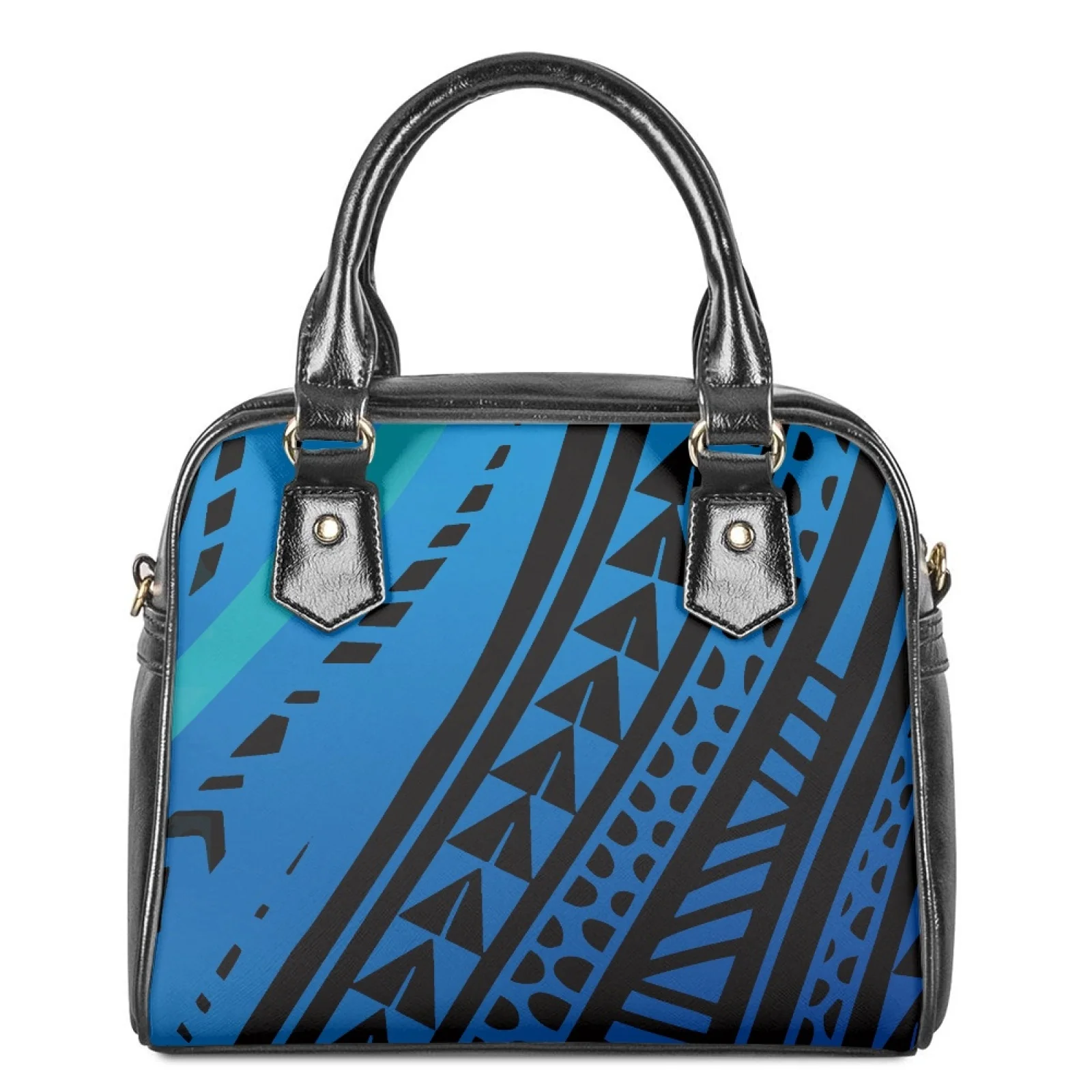 

Lady Saddle Bag Polynesian Tribal Printing, Waterproof PU Leather ,Replaceable Shoulder Strap,Large Capacity Design,Customizable