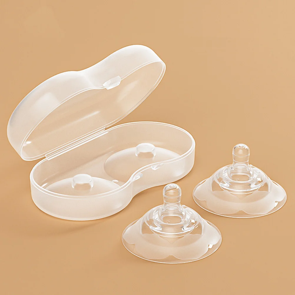 

1 set Silicone Breastfeeding With Storage Box Soft Cover For Nursing Mothers Protects Against Biting