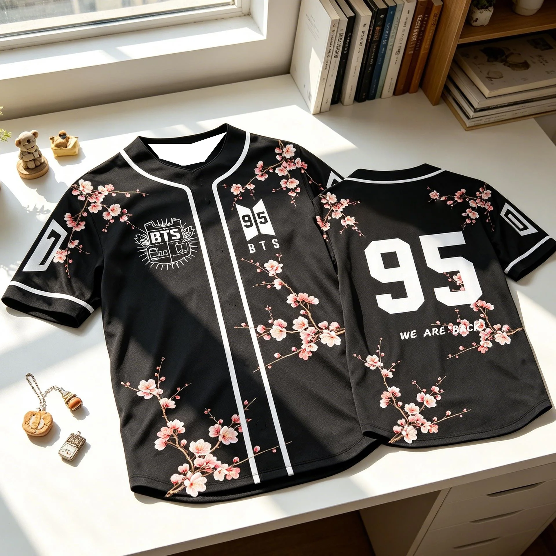 26 Summer New Korean Wave K-pop BTS Male Band Idol Peripheral Printed Breathable Quick Drying Short Sleeved T-shirt Fans Singer