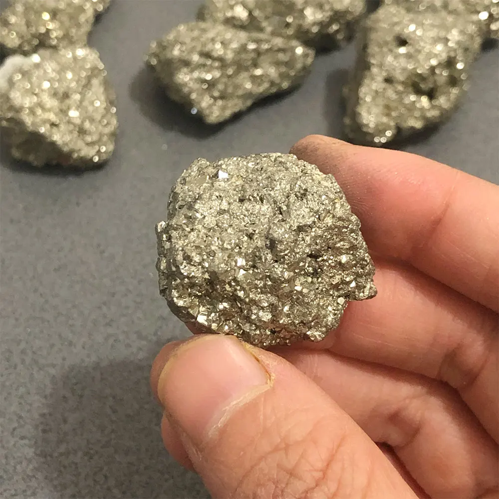 Pyrite Raw Stone Natural Chalcopyrite Fools Gold Nuggets Quartz Crystals Cluster Healing Mineral Reiki Gemstones Home Decoration view 3