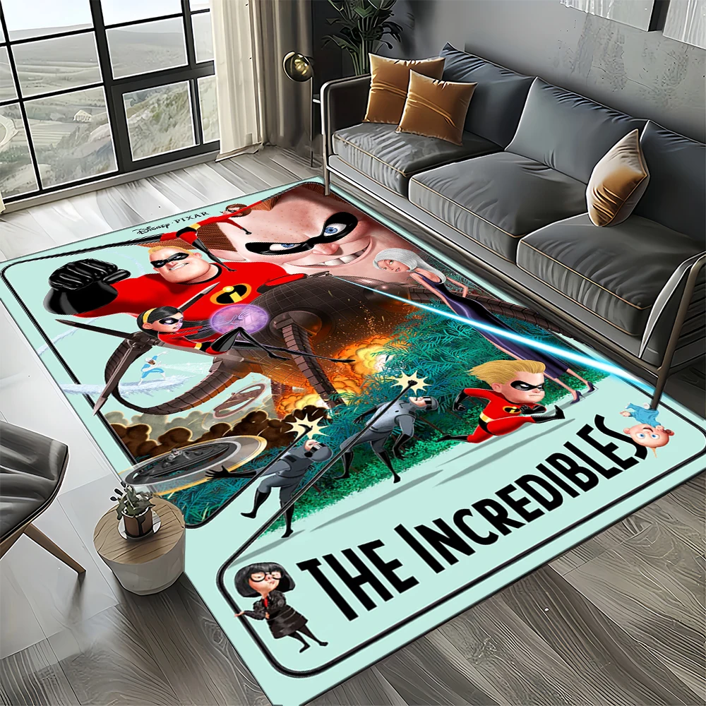 2025 New Cartoon Disney Incredibles Gift Carpet Rug for Bedroom Living Room Home Sofa Decoration,Children Large Decor Floor Mat