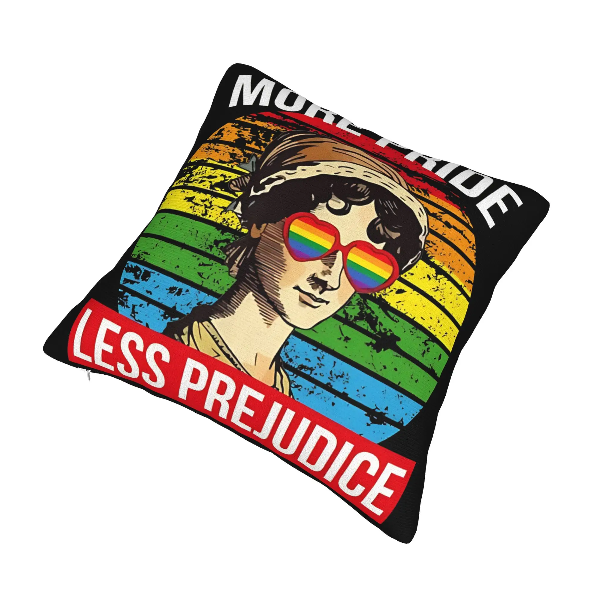 More Pride Less Prejudice  Pillow Covers Merch Printed Cushion Cover Decoration  Pillow Case Cover Home Multi-Size
