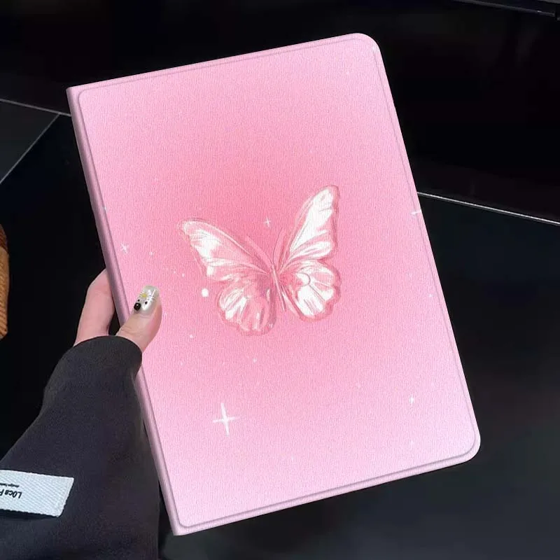 

Cartoon Pink Butterfly Sparkle Gift Tablet Case For Huawei Honor MatePad MediaPad Air 5 6 7 11 V6 V7 V8 V9 X9 X8 T10 T10s C5e T5
