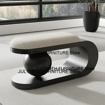 Nordic Homeเปลี่ยนรองเท้าสตูลห้องนั่งเล่นBenchห้องนอนข้างเตียงปลายเตียงสตูลDesignerหรูหราโซฟาOttomanเฟอร์นิเจอร์B