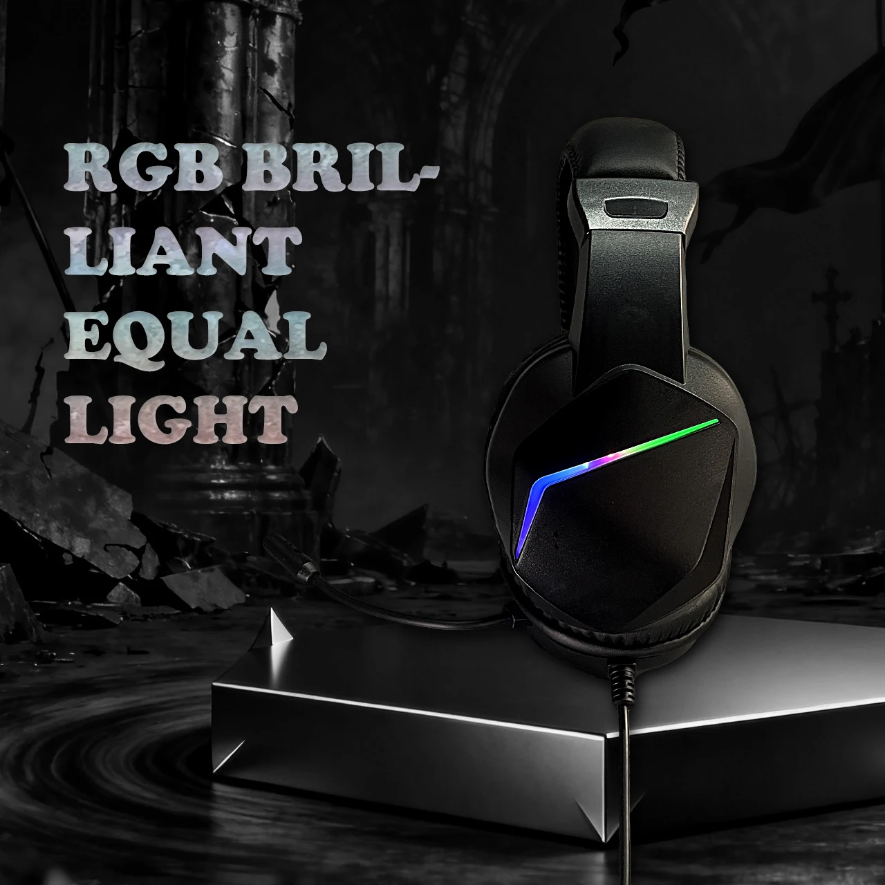 سماعات رأس سلكية H21 للألعاب والكمبيوتر والموسيقى تناسب الدورات عبر الإنترنت والمؤتمرات وأعياد الميلاد. يعمل مع PS4/PS5/Xbox/Switch/ #4