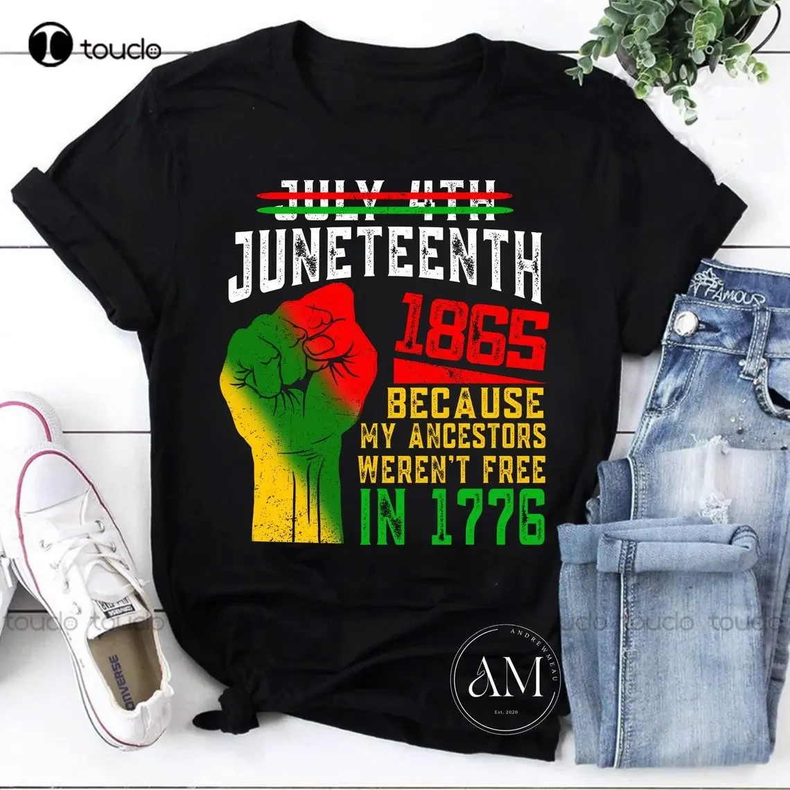 Juneteenth 1865 Because My Ancestors Weren’T Free In 1776 Vintage T-Shirt Juneteenth Shirt Black Lives Matter Juneteenth Shirt