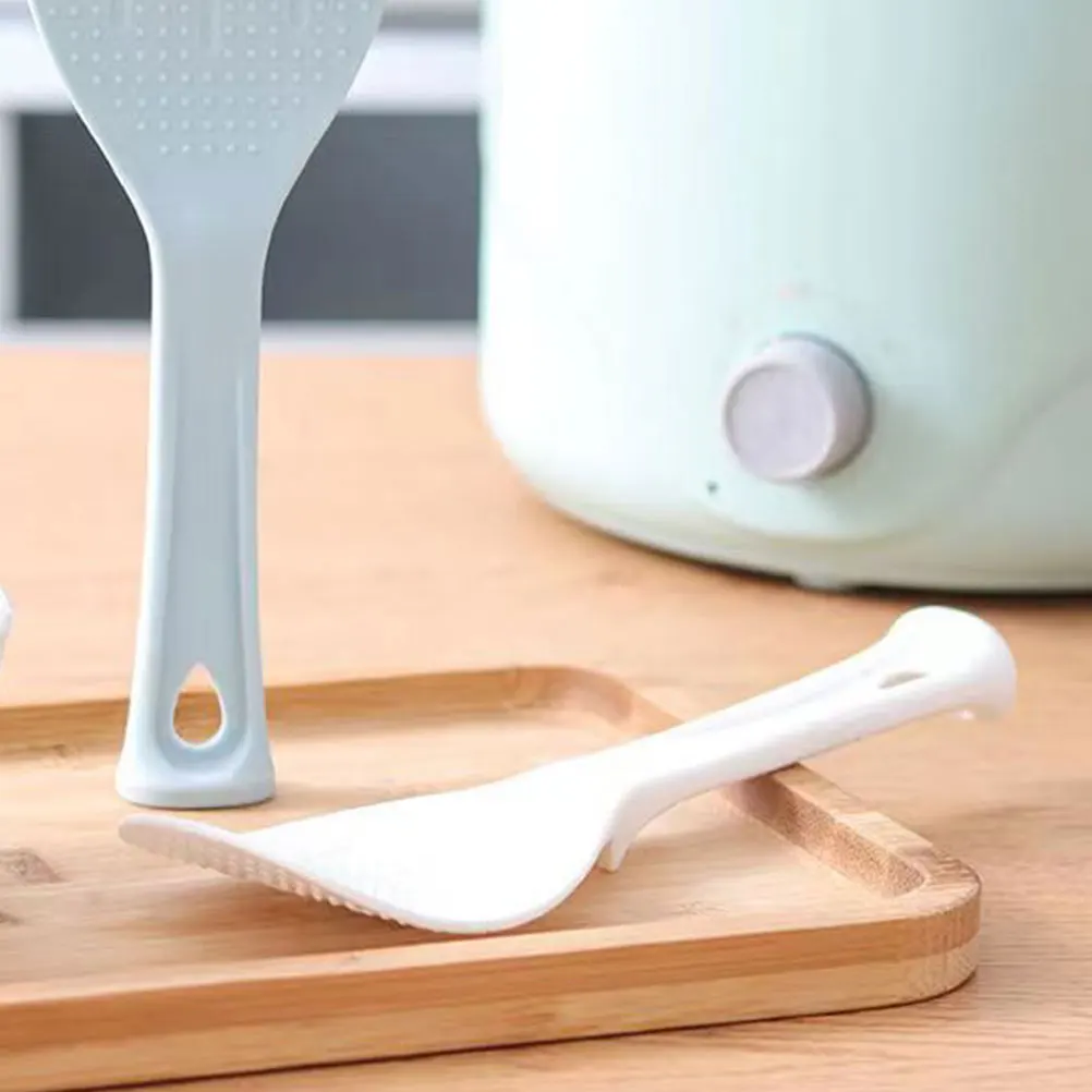 

Compact White Rice Spoon Nonstick Handle Suitable Multiple Places Convenient Household Utensil