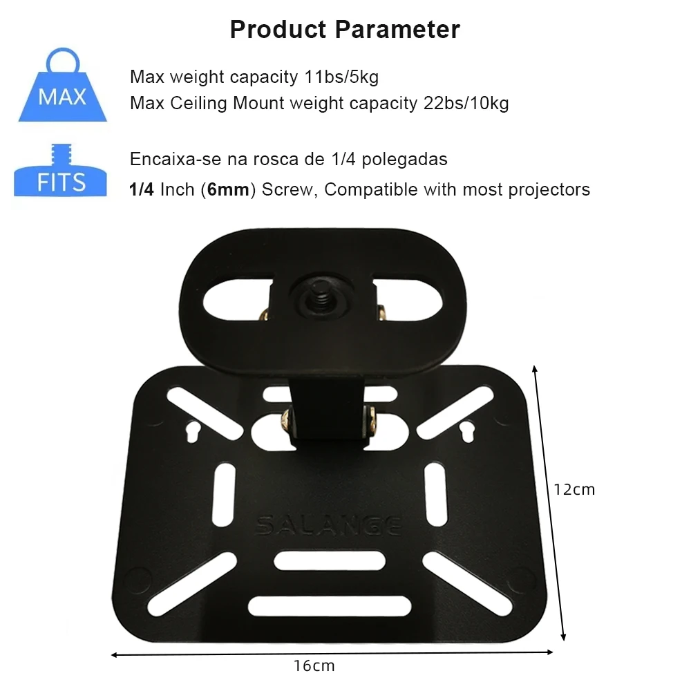 Salange Desktop Projector holder Stand Table Mobile Projector Mount Removable Adjustable Universal Projectors Bracket Holder