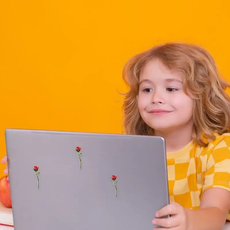 สติกเกอร์ดอกไม้วินเทจสติกเกอร์ดอกไม้ตกแต่ง Retro Decals ธรรมชาติ 6 แผ่นสัตว์เลี้ยงสติกเกอร์ดอกไม้ DIY พืชและดอกไม้