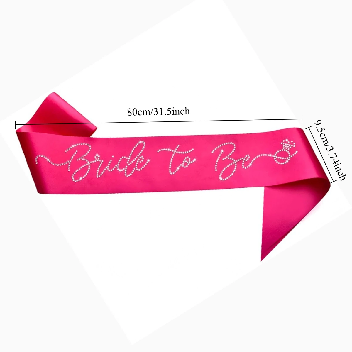 1PC Bridal Party Belt Rhinestone Wedding Accessory Photo Booth Prop Hot Pink