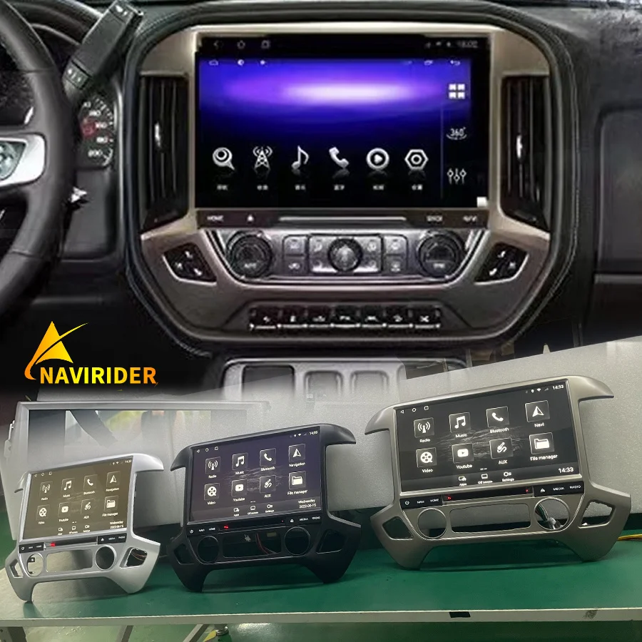 

Мультимедийный GPS экран 13,3 дюйма для Chevrolet Silverado GMC Sierra 2014 2015 2016 2017 2018 2019 2020 Android 13, автомобильный видеоплеер