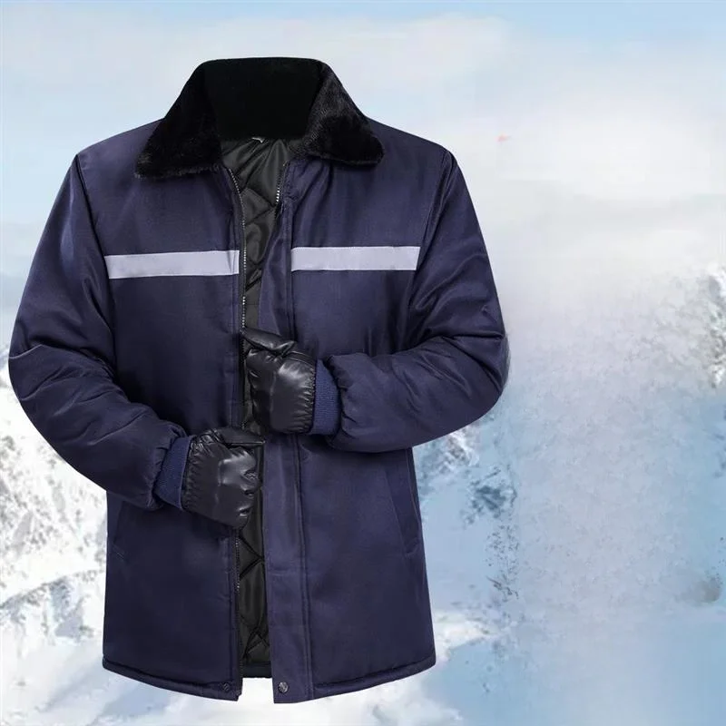 

Thiened Warm Cotton Jaet Winter Outdoor Workwear Anti-Cold Protective Clothing for Welding And Heavy Du Jobs Home Use