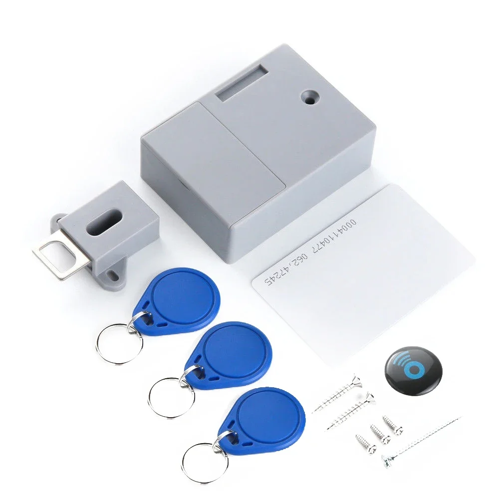 125KHZ EM ID Card ABS Material Invisible RFID Smart Hidden Cabinet Drawer Lock Long Sensing Distance No Need Open Hole