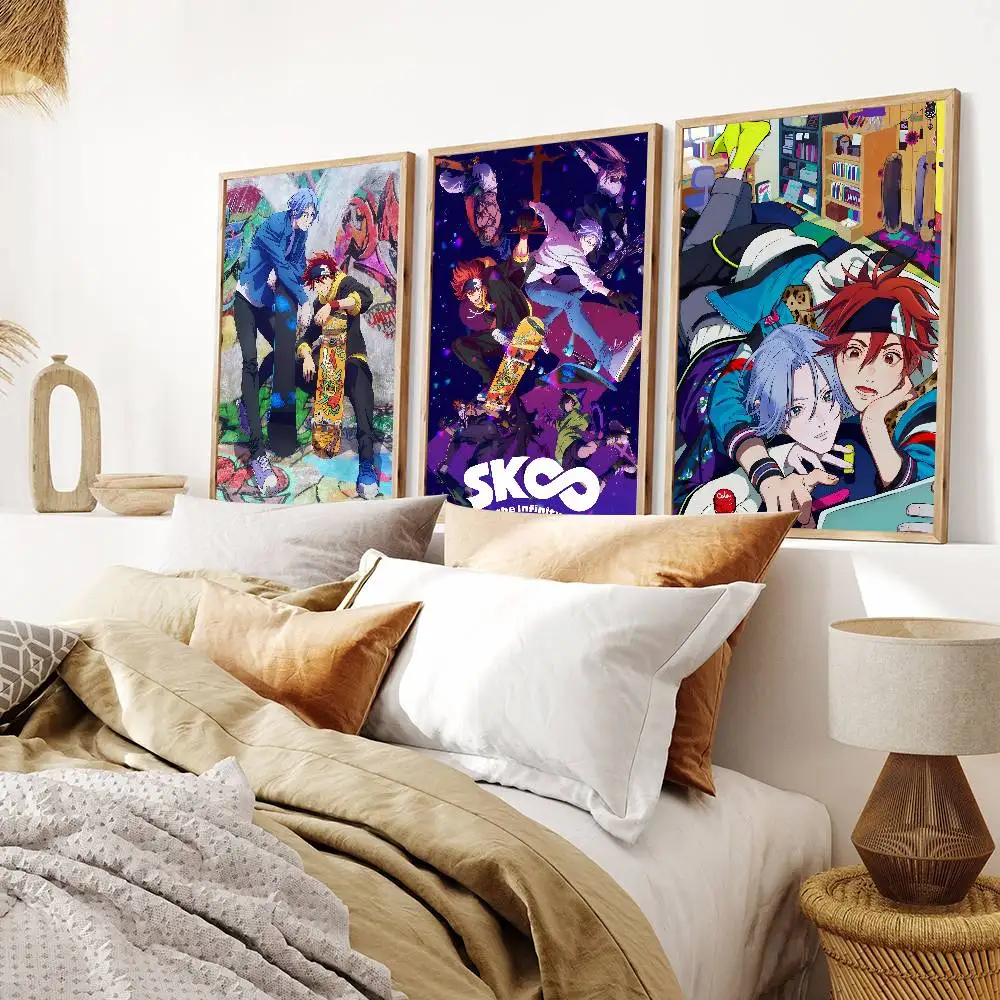 SK8 Anime Poster Arte autoadesiva Adesivo de papel à prova d'água Café Casa Bar Decoração de parede de sala