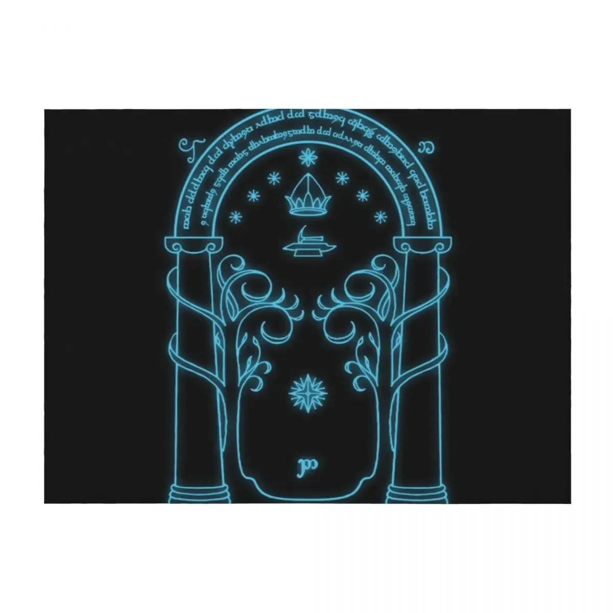 

Moria Door Throw Blanket christmas gifts Decorative Sofa Stuffeds Hairys Blankets