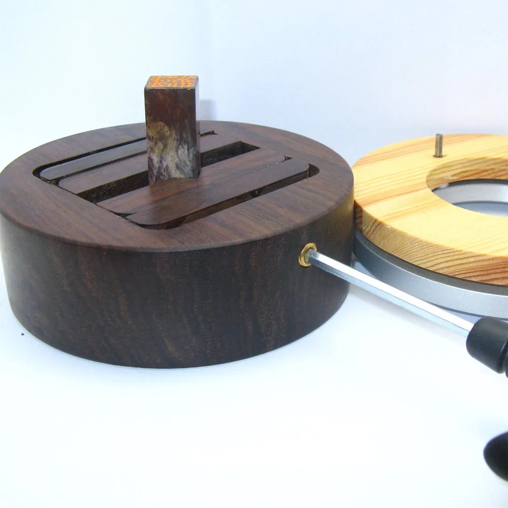 Stamp Engraving Rotary Fixture Ebony Seal Carving Jig with Rotating Base