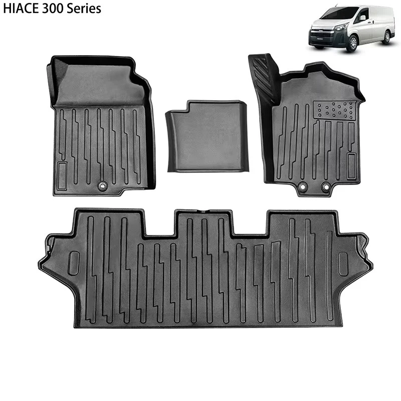 

For 2019+ HIACE 300 Series RHD Hong Kong Spec TPE Floor Mats | Waterproof Scratch-Resistant Odorless | Custom Fit