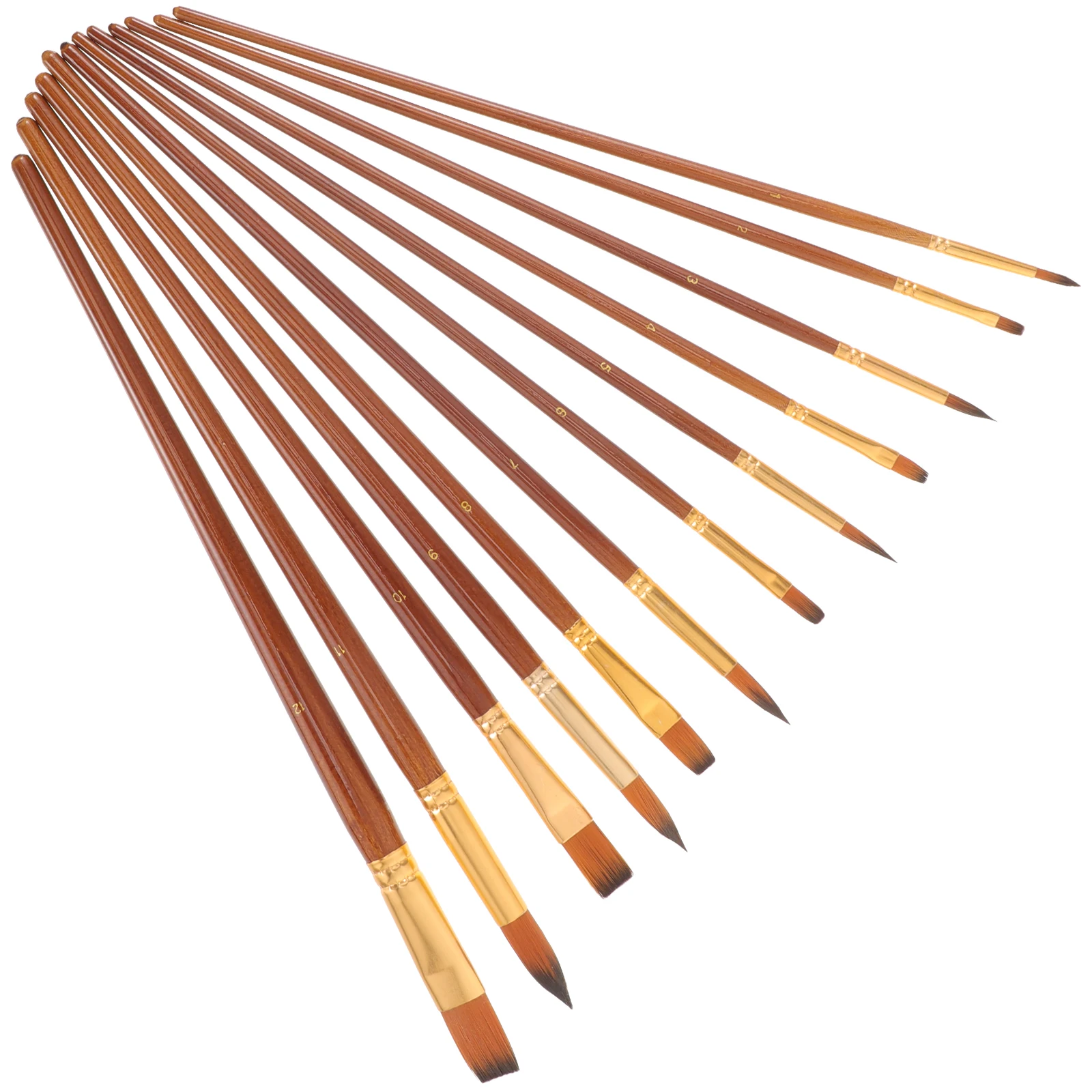 

12Pcs Easy Clean Nylon Hair Paint Brushes for Acrylic Watercolor Gouache Art Supplies Paint Watercolor Painting